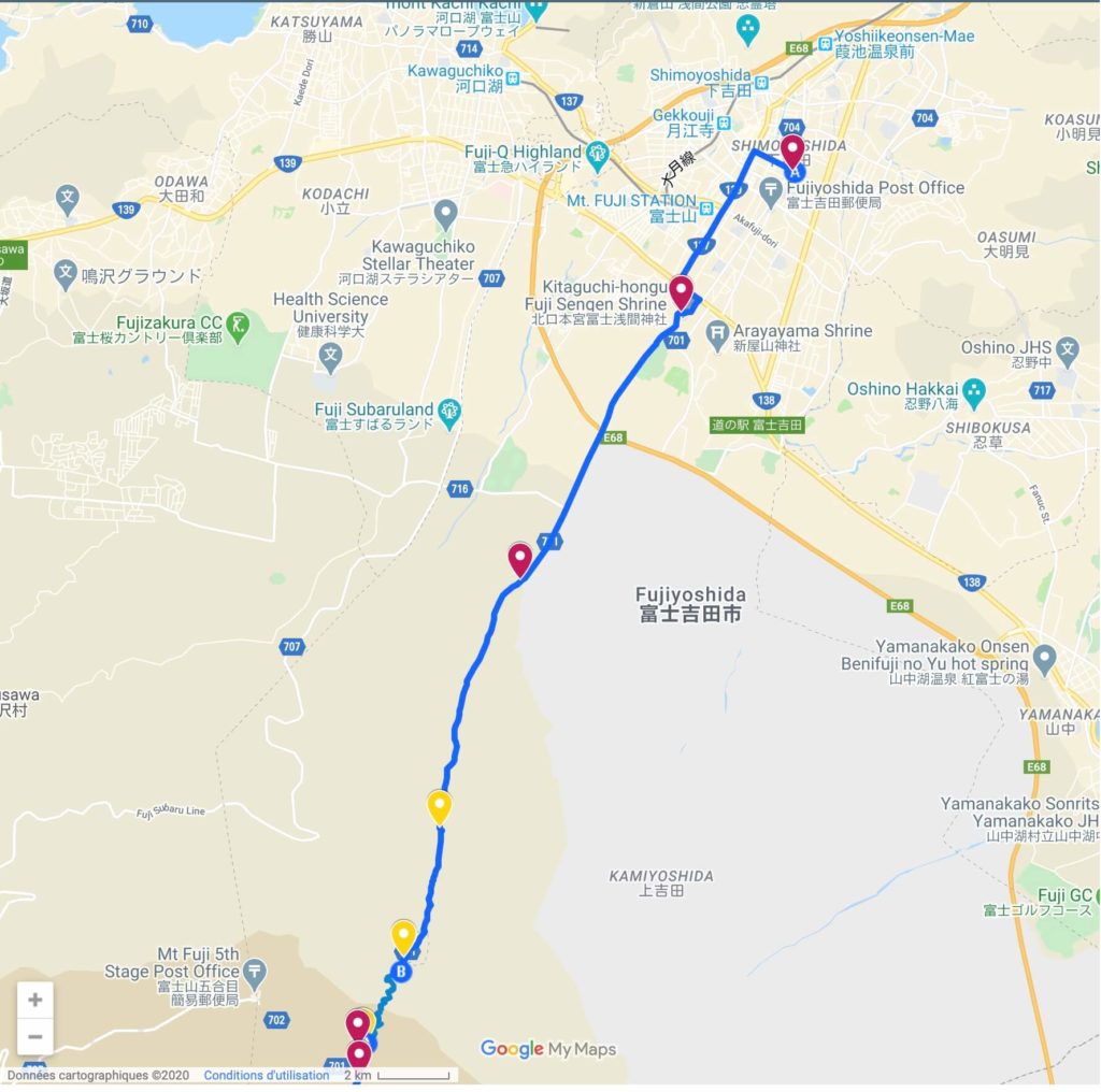 Fuji Mountain Race map - 3776D