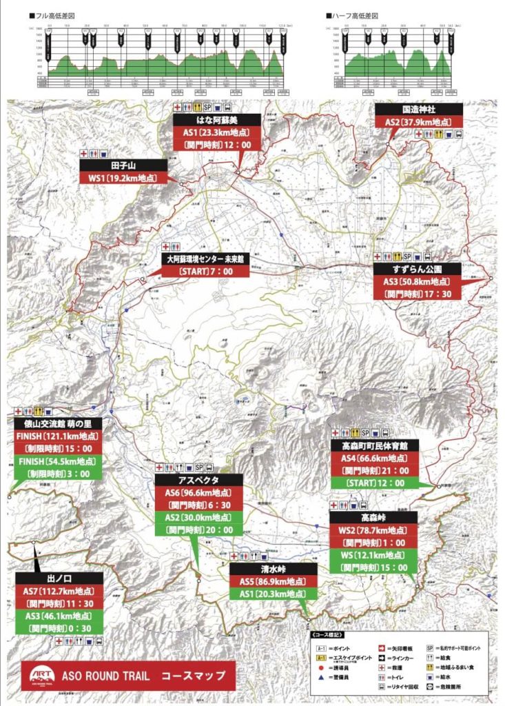 Aso Round Trail map - 3776D