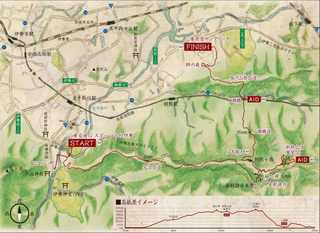 Ise Woods Trail Run map - 3776D