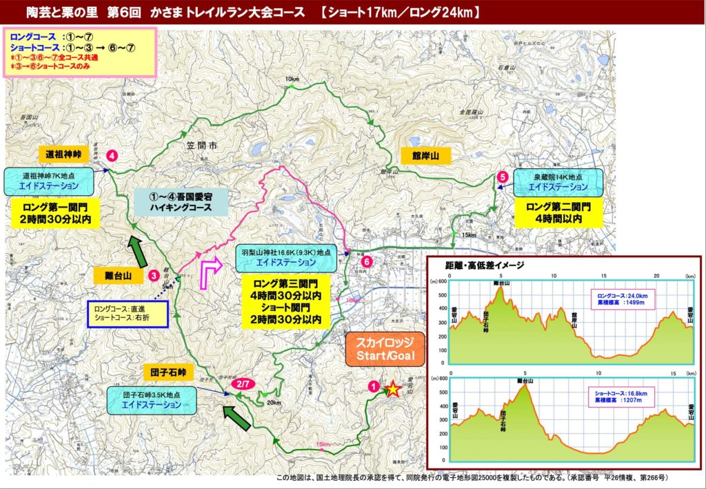 第六回かさまトレイルラン map - 3776D